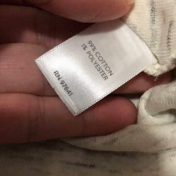 pure jill by j jill-Cotton LongSleeve Tee-Sz M-Beige/Gray - Picture 13 of 13